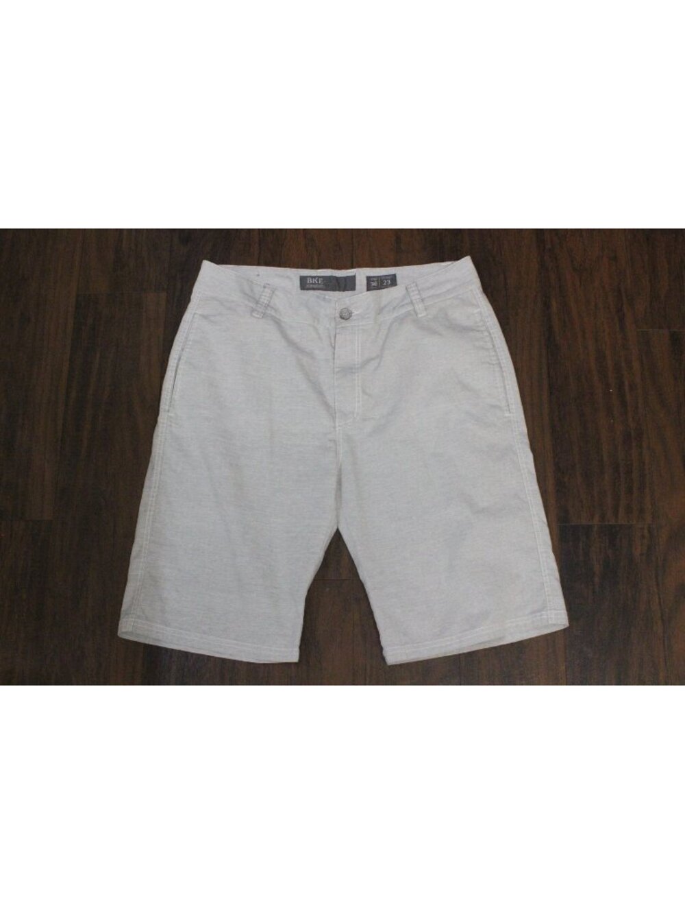 BKE Lakeside Standard Fit Mens Gray Flat Front Shorts Size 36 Waist 23 Inseam